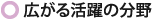 広がる活躍の分野